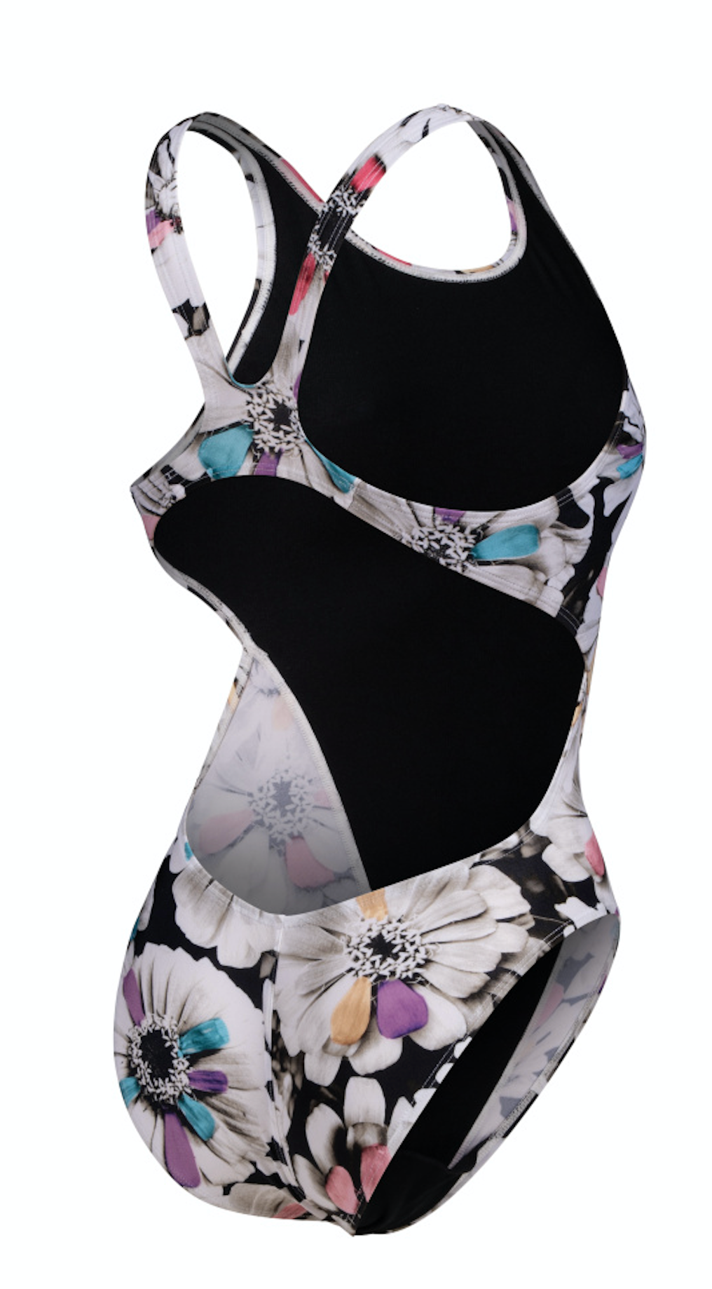 Zinnia Party Swim Tech Back