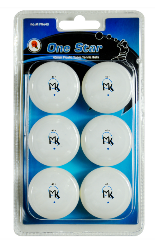 MK 1-Star Balls White 6/Pkge.
