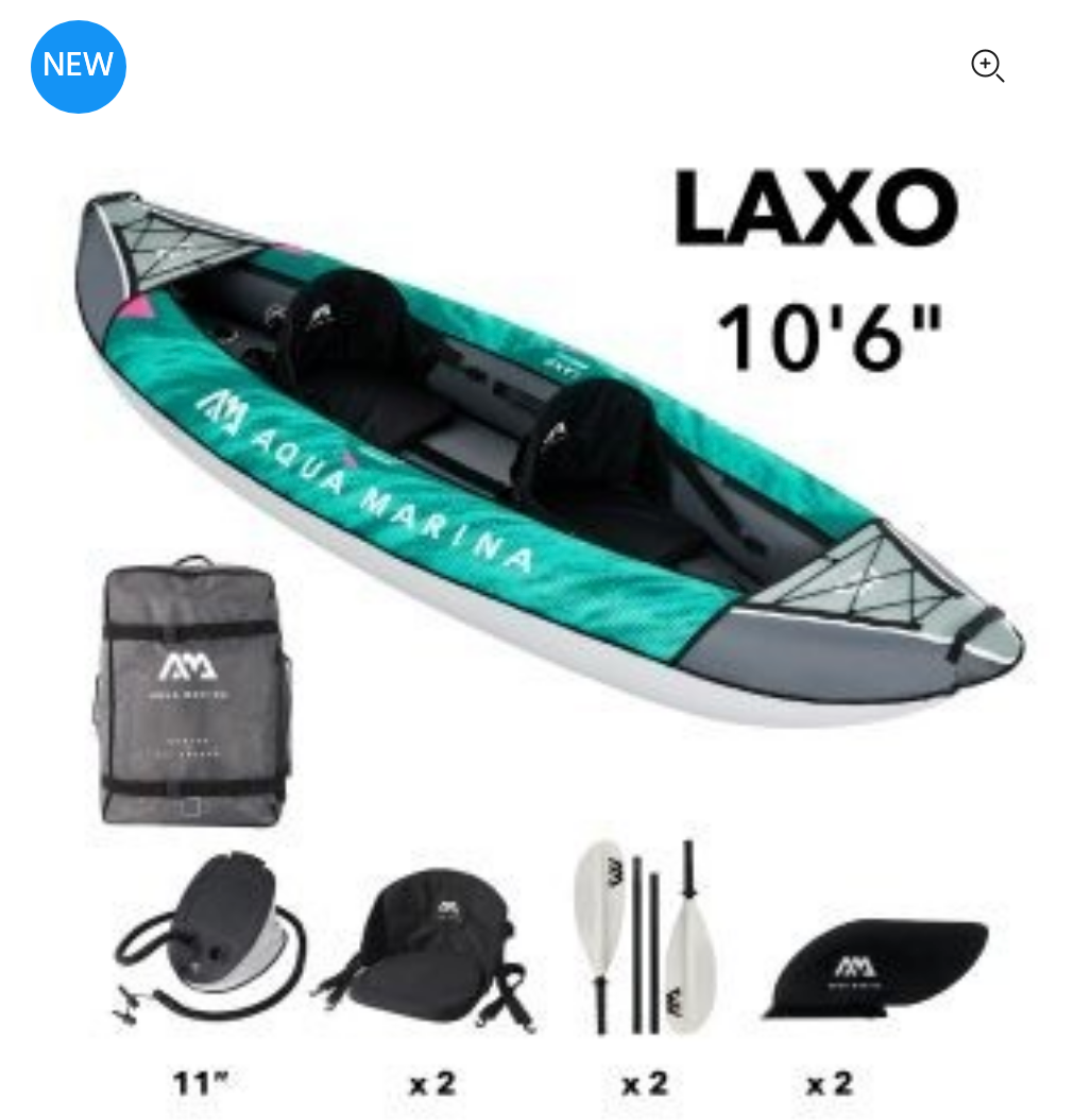 Laxo-320 10'6" Inflatable Recreational Kayak 2 person with paddle