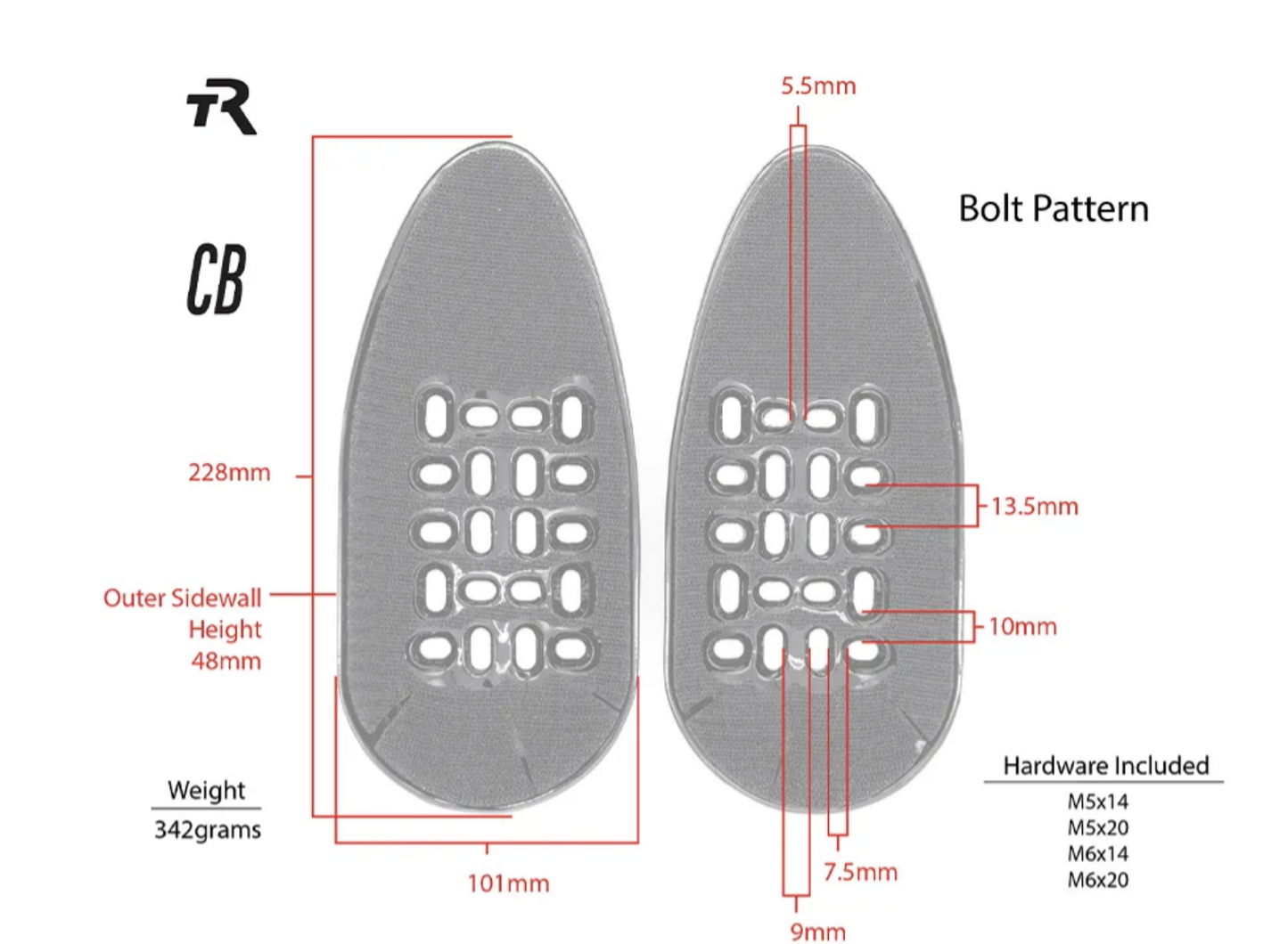 Closed Back Carbon Arm Cups