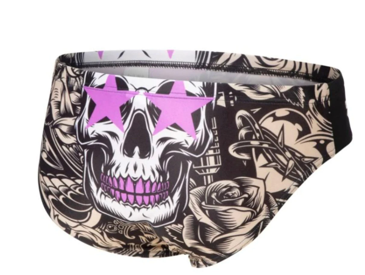 Crazy King Skull Brief Men's