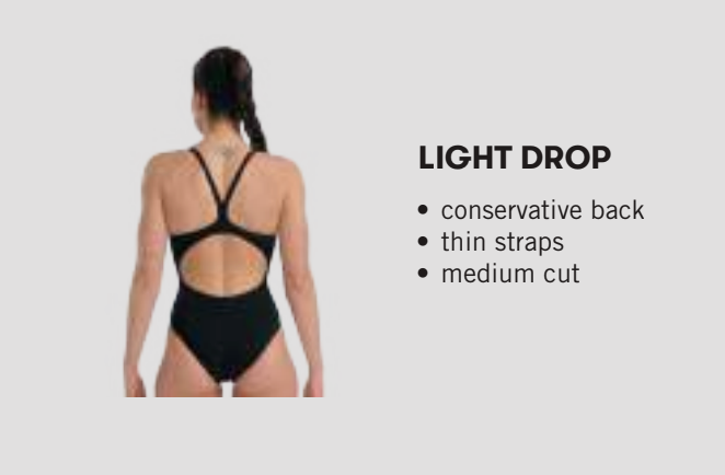 Solid Swimsuit Lightdrop Back