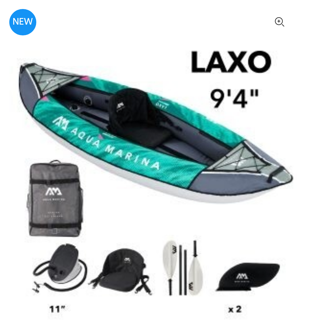 Laxo-285 9'4" Inflatable Recreational Kayak 1 person with paddle