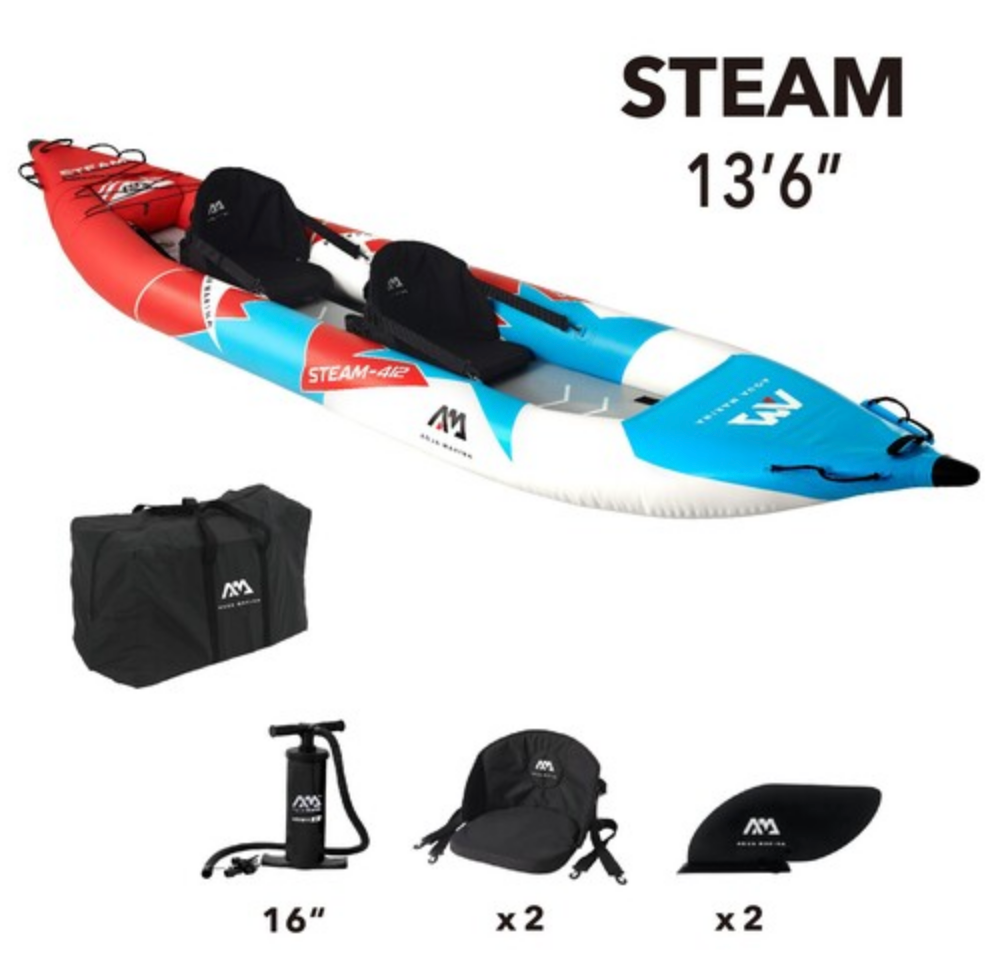 Steam-412 13'6" Versatile/Whitewater Kayak 2 persons excluding paddle