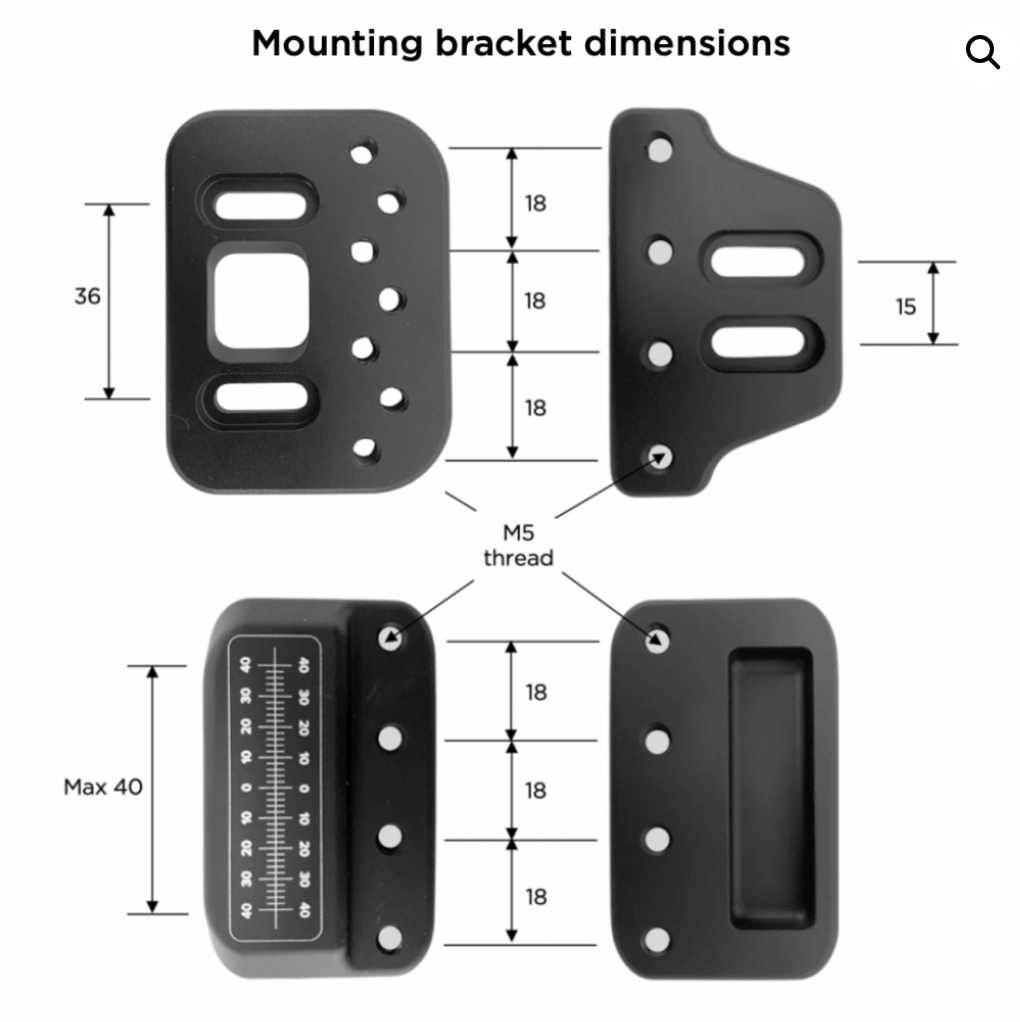 Replacement Aero Bar Mounting Brackets  Bolts to Profile Design system