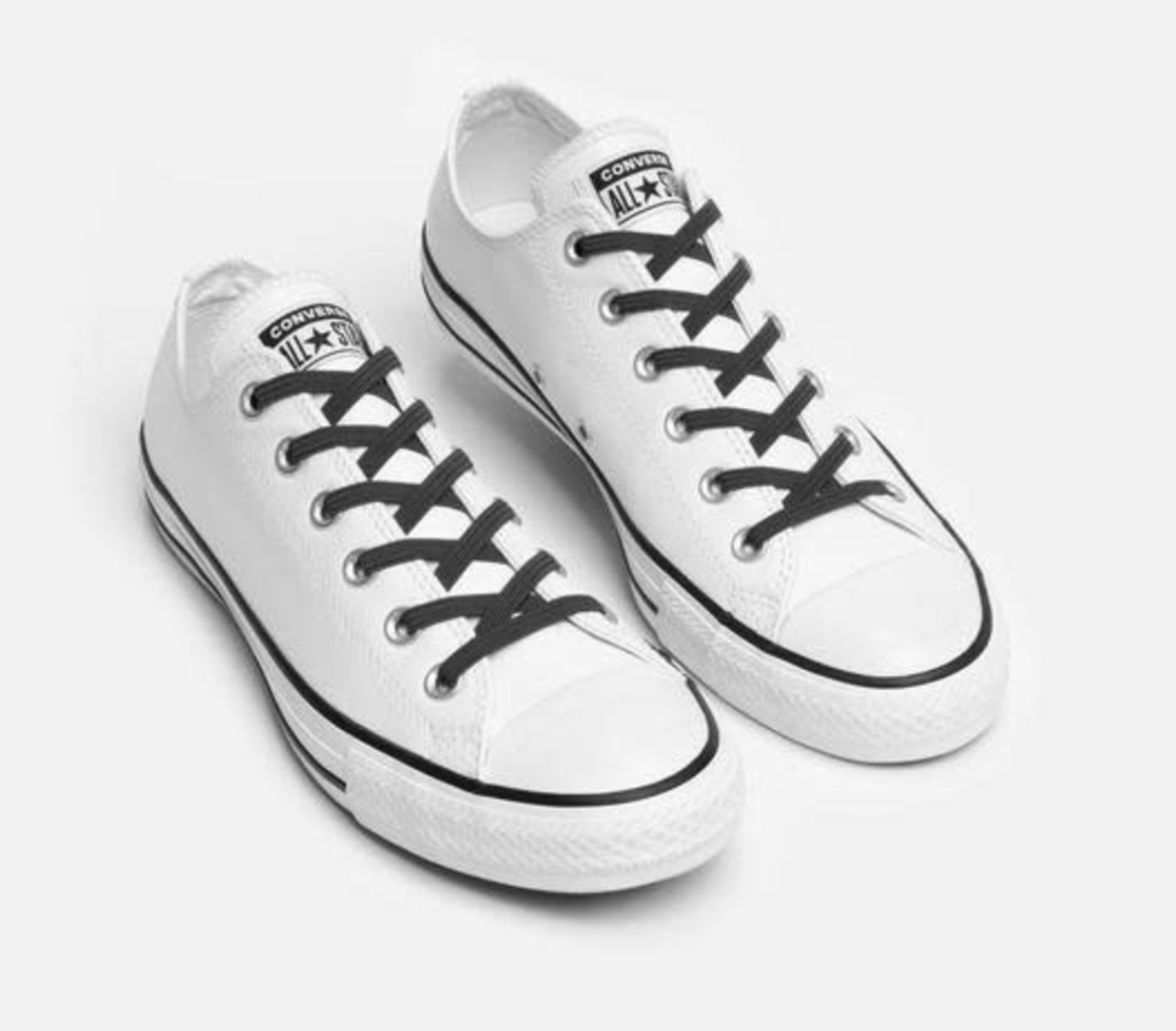 No Tie Shoelaces Black Reflective