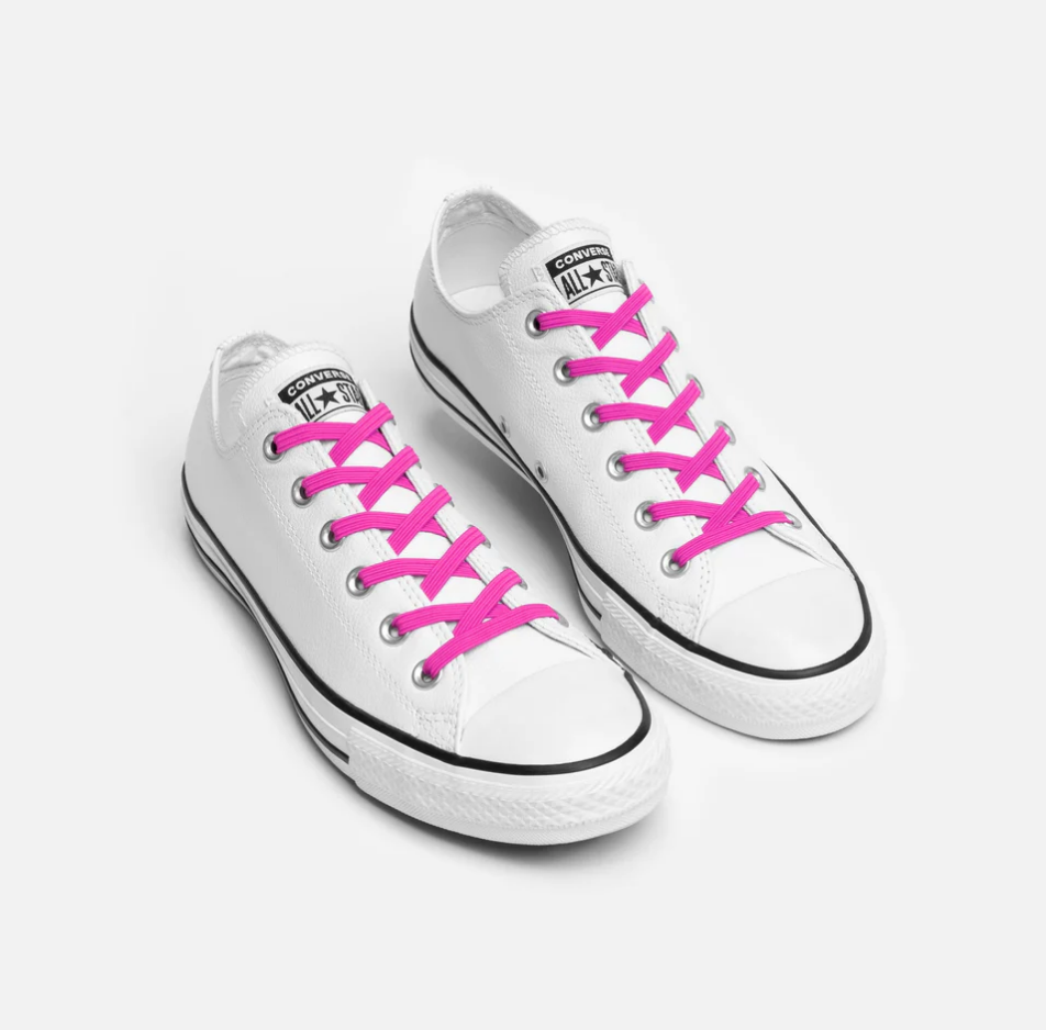 No Tie Shoelaces Neon Pink