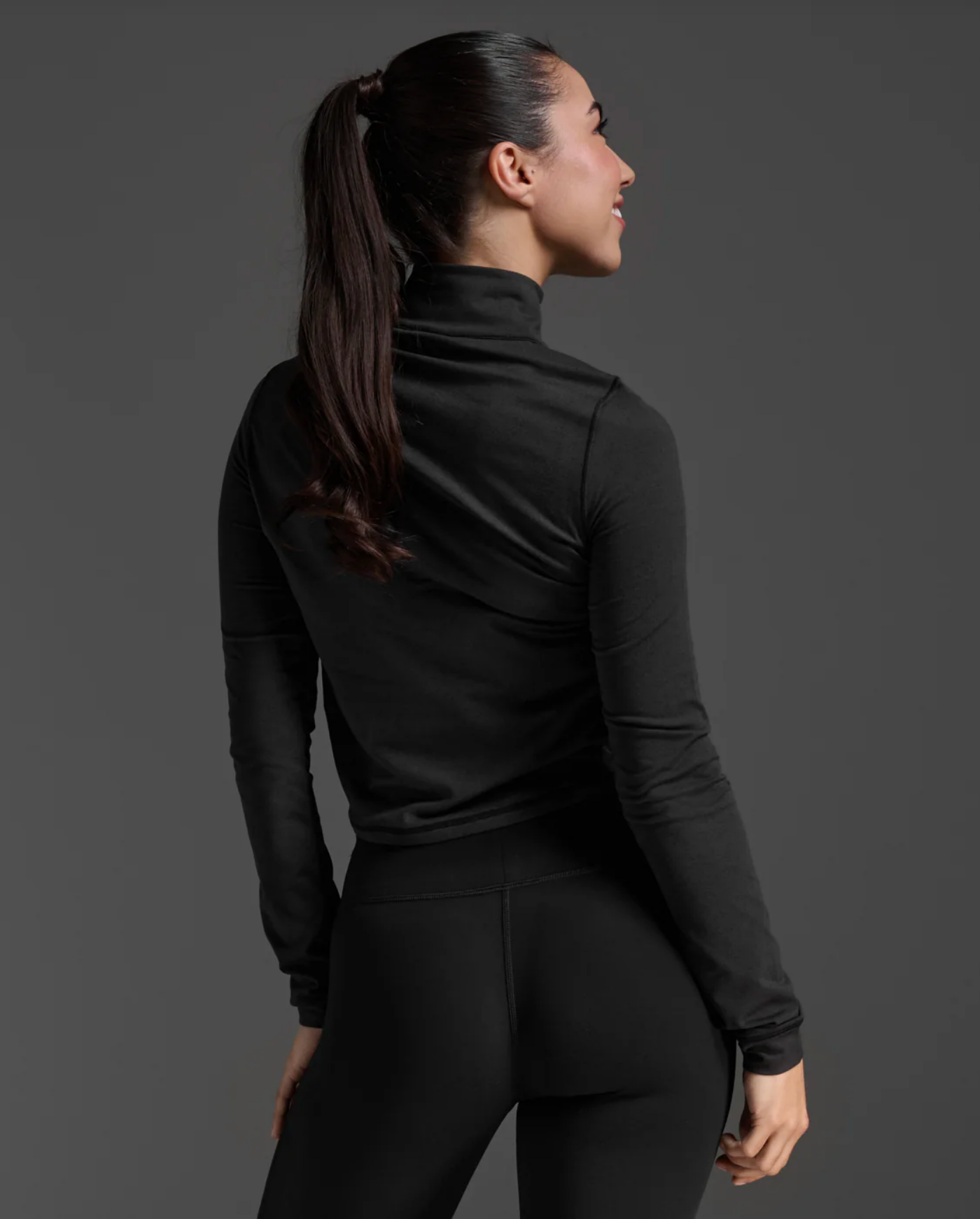Flex Crop 1/2 Zip Long Sleeve Women's