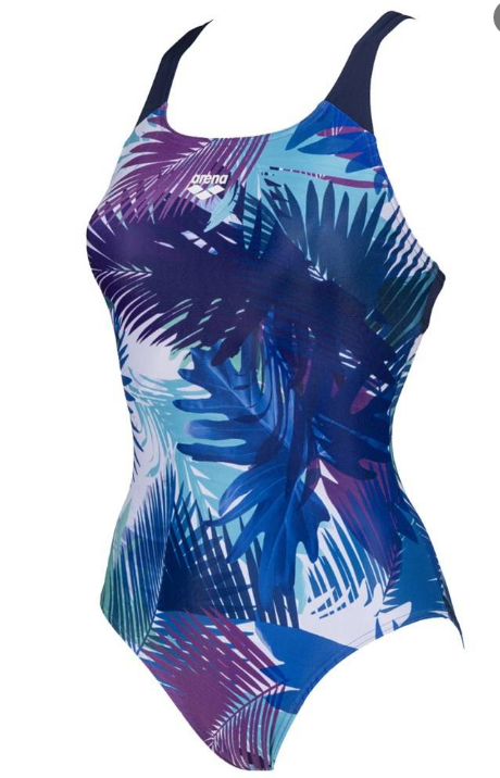 Palm Print Swim Pro Back